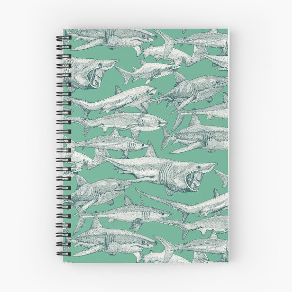 Item preview, just sharks dark teal peppermint designed and sold by scrummy.