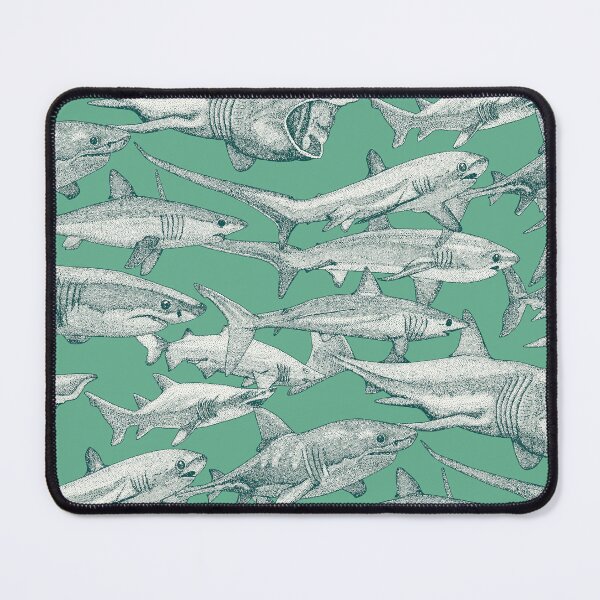 Item preview, just sharks dark teal peppermint designed and sold by scrummy.