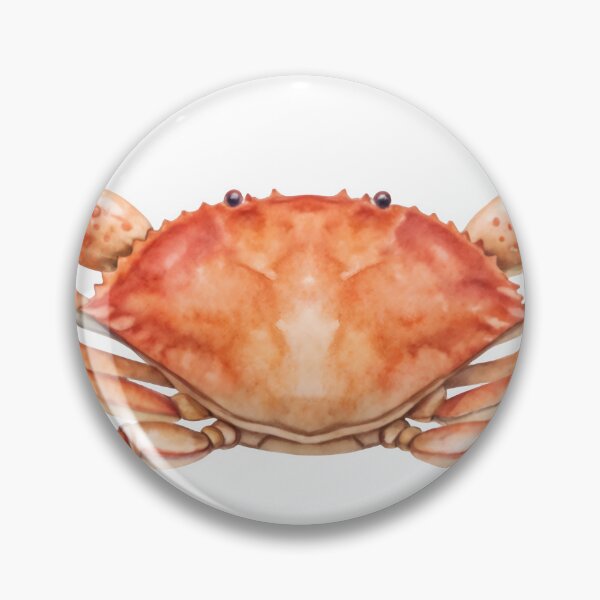 Item preview, Vibrant orange crab with raised claws in defensive stance designed and sold by Creative88Art.