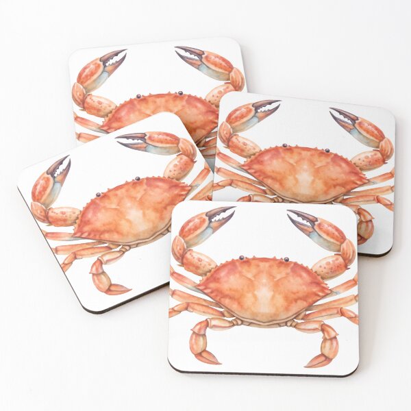 Item preview, Vibrant orange crab with raised claws in defensive stance designed and sold by Creative88Art.