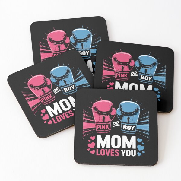 Item preview, Pink Or Blue Mom Loves You Boxing Gender Reveal Party designed and sold by MarkLeedsArt.
