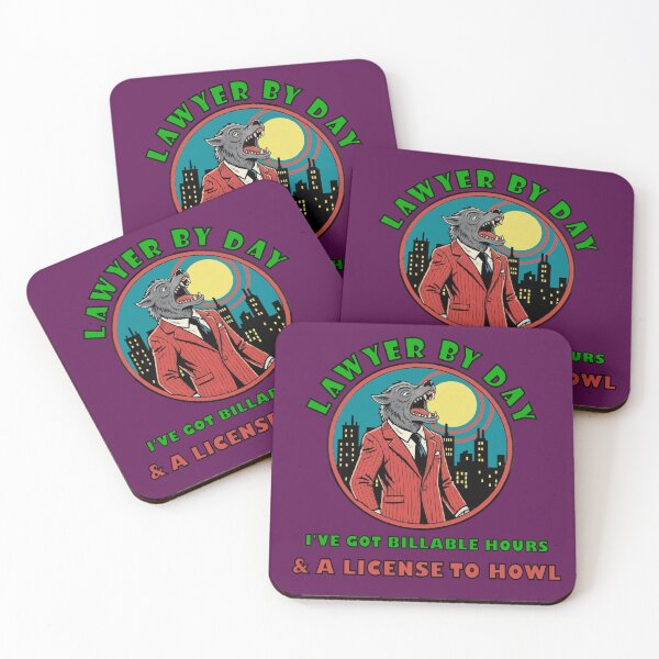 Item preview, Funny Sarcastic Lawyer Retro Pop Art - Werewolf Howling at Moon Design designed and sold by PixieArtStudio.
