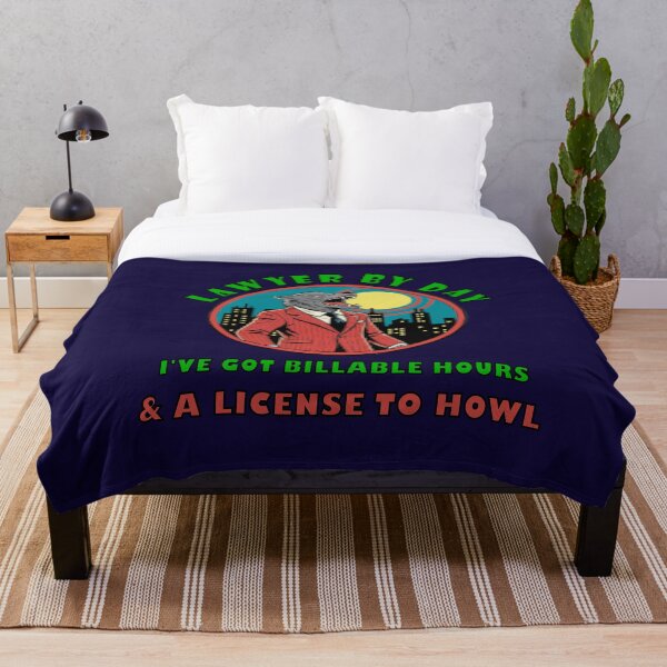 Item preview, Funny Sarcastic Lawyer Retro Pop Art - Werewolf Howling at Moon Design designed and sold by PixieArtStudio.