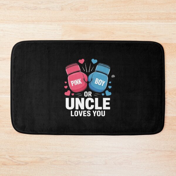 Item preview, Pink Or Blue Uncle Loves You Boxing Gender Reveal Party designed and sold by MarkLeedsArt.