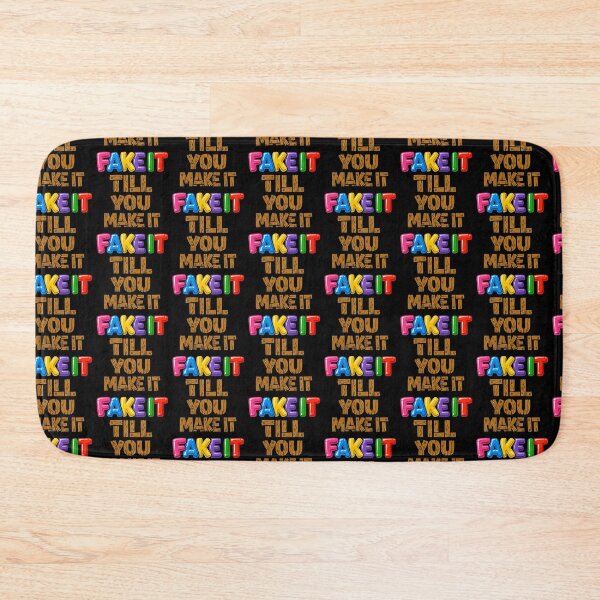 Item preview, Fake It Till You Make It Motivational Typography Design designed and sold by TeeTimeTreasure.