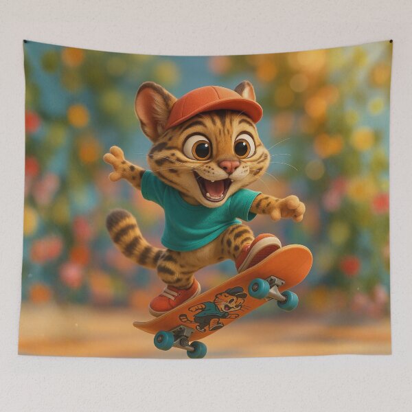 Item preview, Skater Ocelot designed and sold by Sillytoe.