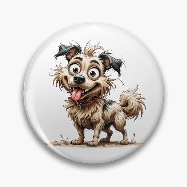 Item preview, Expressive Dog – Funny Messy Pup Illustration designed and sold by PAPIRO SIGLO XXI.