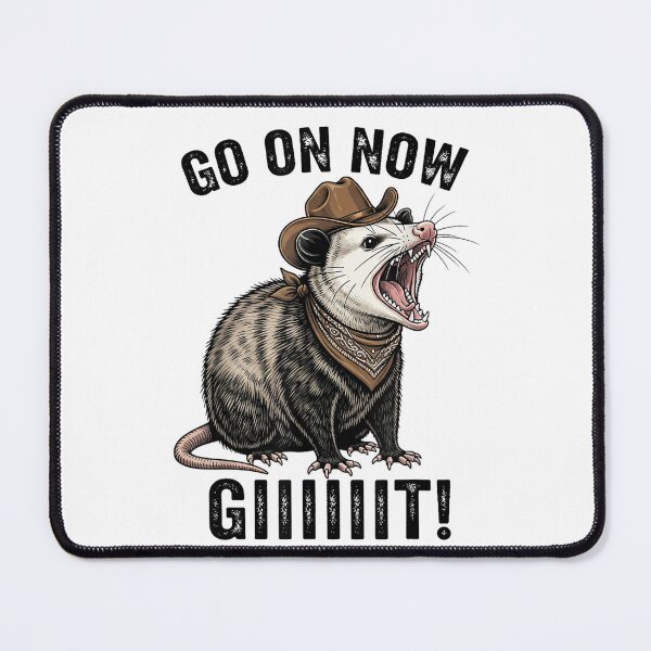 Item preview, Vintage Cowboy Opossum Go On Now Giiiit Funny Western Tee , Opossum Gift For Mom Dad Kids designed and sold by Opossum GIFT ★★★★★.