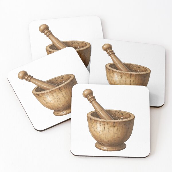 Item preview, Vintage wooden mortar and pestle for mixing and crushing ingredients designed and sold by Creative88Art.