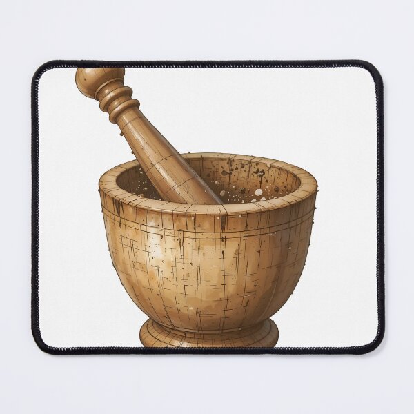 Item preview, Vintage wooden mortar and pestle for mixing and crushing ingredients designed and sold by Creative88Art.