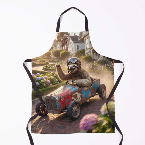 Item preview, Sloth in Soapbox Racer Rides Down Lombard Street designed and sold by Tridentulus.