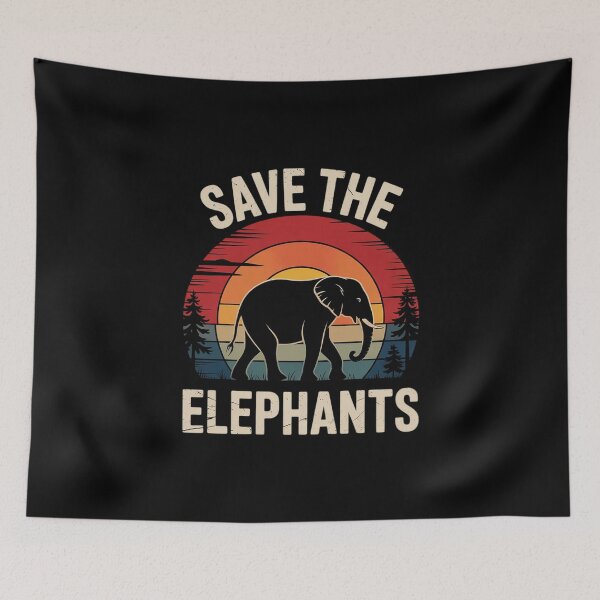 Item preview,  Save The Elephants Animal Lover Elephant designed and sold by MarkLeedsArt.