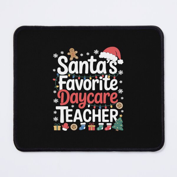 Item preview, Santa's Favorite Daycare Teacher Buffalo Plaid Christmas Men Women designed and sold by MarkLeedsArt.