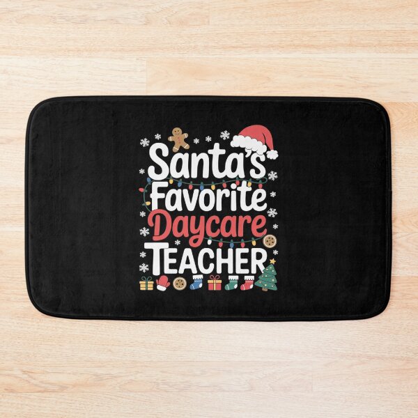 Item preview, Santa's Favorite Daycare Teacher Buffalo Plaid Christmas Men Women designed and sold by MarkLeedsArt.
