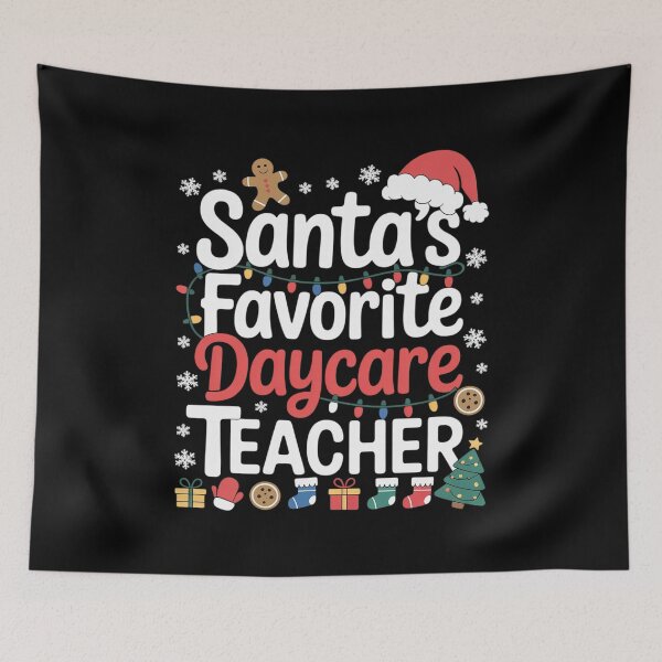 Item preview, Santa's Favorite Daycare Teacher Buffalo Plaid Christmas Men Women designed and sold by MarkLeedsArt.