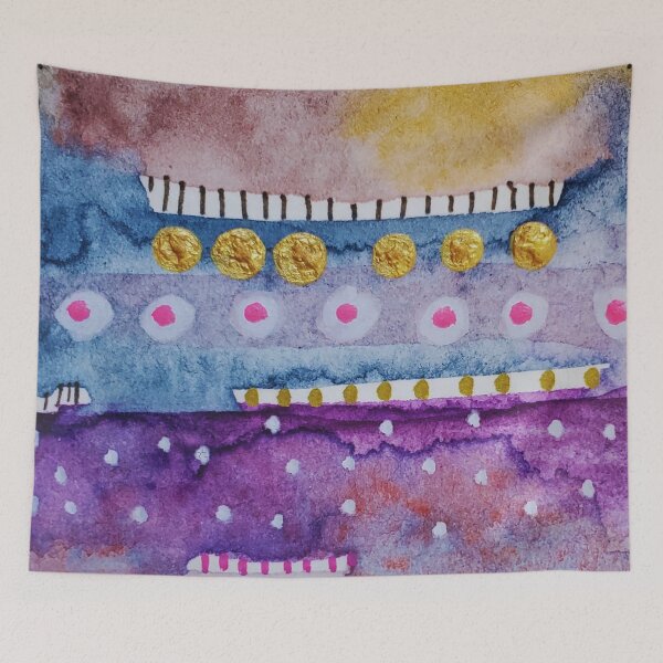 Item preview, Watercolor Mixed Media Original Art designed and sold by NiobesSkein.