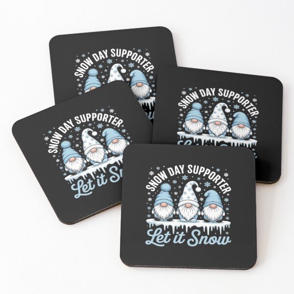 Item preview, Snow Day Supporter Let It Snow Cute Blue Gnome Xmas Holiday designed and sold by MarkLeedsArt.