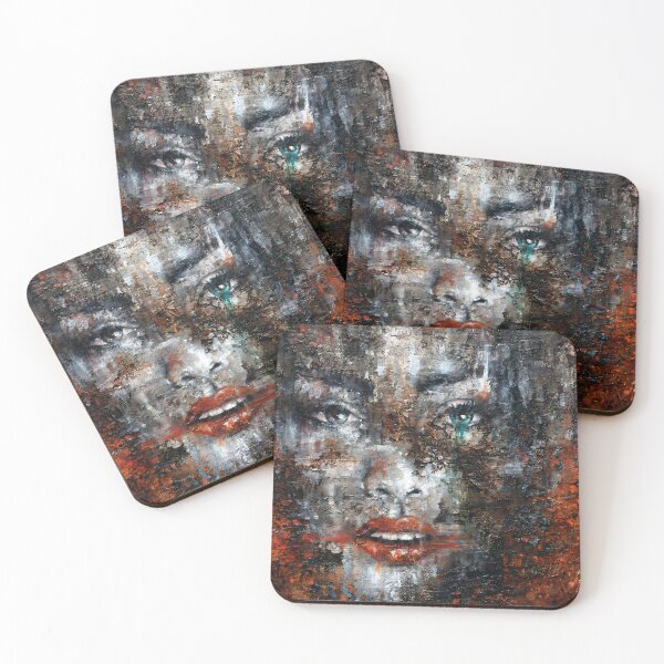 Item preview, Rust and Soul | Abstract Grunge Woman Portrait designed and sold by Artvay.