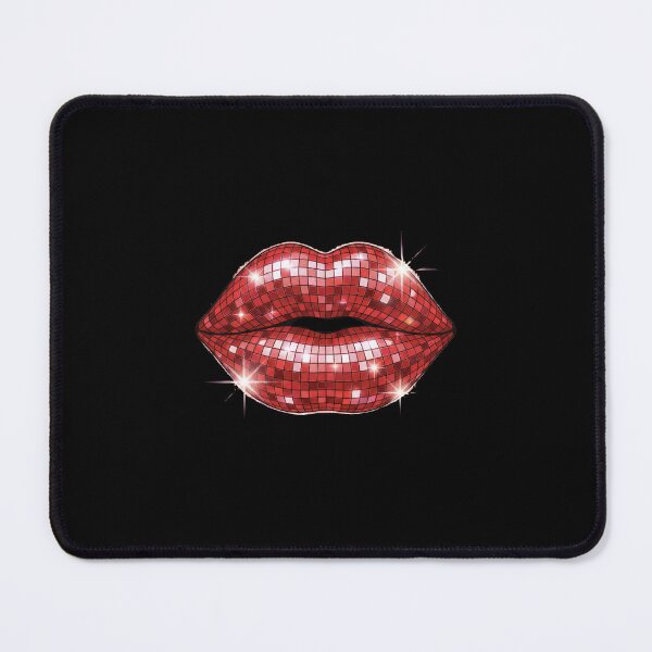 Item preview, Red Disco Ball Lips Shiny Mirror Mouth Party Graphic designed and sold by Fenay Designs.