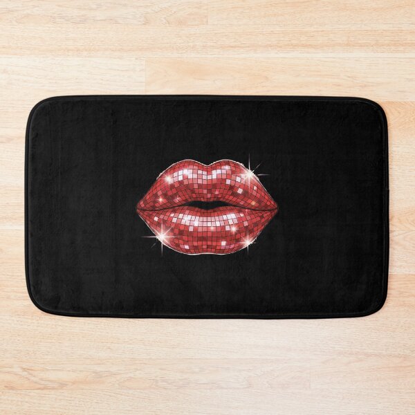 Item preview, Red Disco Ball Lips Shiny Mirror Mouth Party Graphic designed and sold by Fenay Designs.