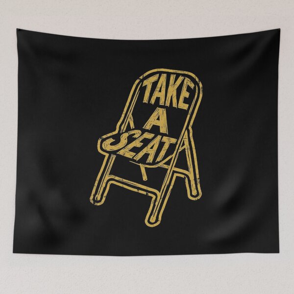 Item preview, Take A Seat Yellow Sketch Outline Graphic designed and sold by Fenay Designs.