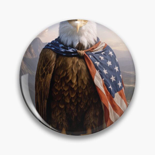 Item preview, Bald Eagle Wearing an American Flag Cap designed and sold by Maria Dryfhout.