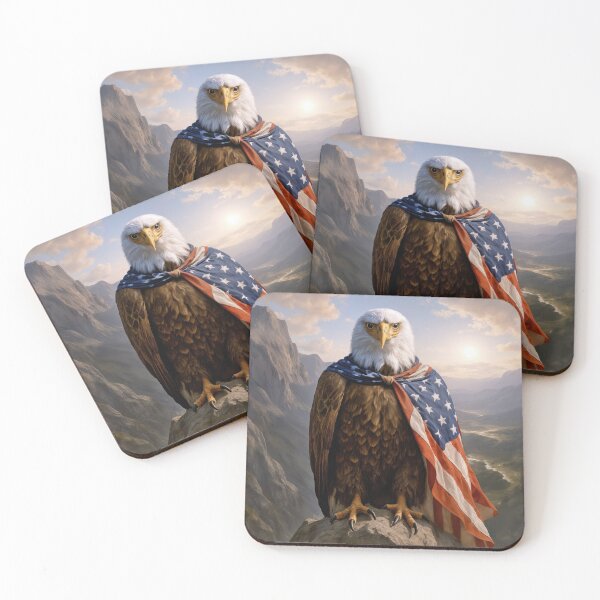 Item preview, Bald Eagle Wearing an American Flag Cap designed and sold by Maria Dryfhout.