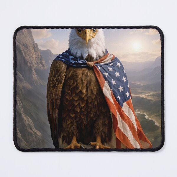 Item preview, Bald Eagle Wearing an American Flag Cap designed and sold by Maria Dryfhout.