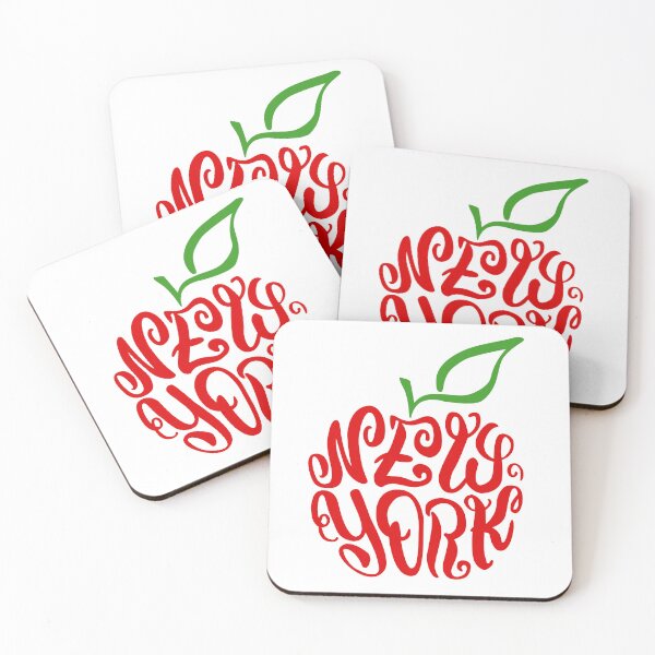Item preview, New York Hand Drawn Lettering Apple Calligram designed and sold by shpolka.