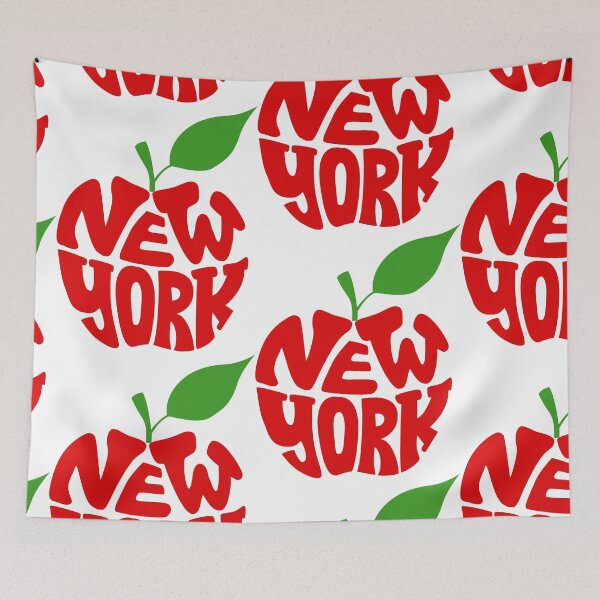 Item preview, New York Apple Typography Calligram designed and sold by shpolka.