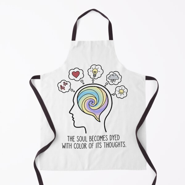 Item preview, The Soul Becomes Dyed With the Color of Its Thoughts – Daily Stoic Quote by Marcus Aurelius, Colorful Mind Illustration designed and sold by artbibun.