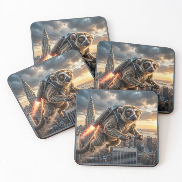 Item preview, Lemur Flies over New York City designed and sold by Tridentulus.