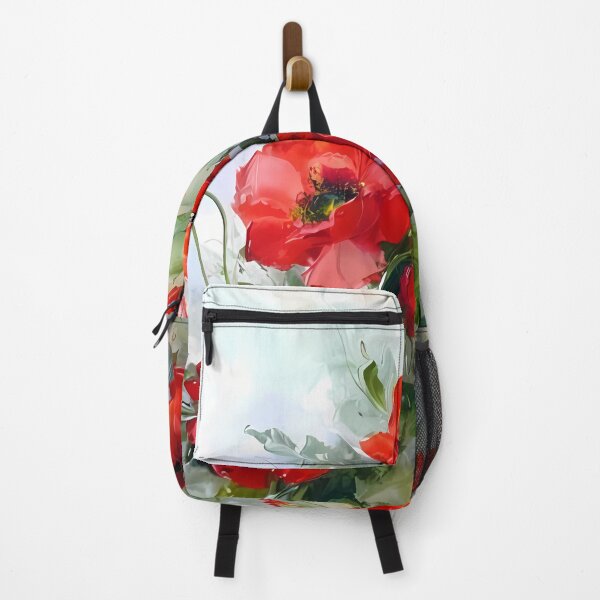 Item preview, Vibrant Red Poppies | Expressive Floral Oil Painting designed and sold by Artvay.