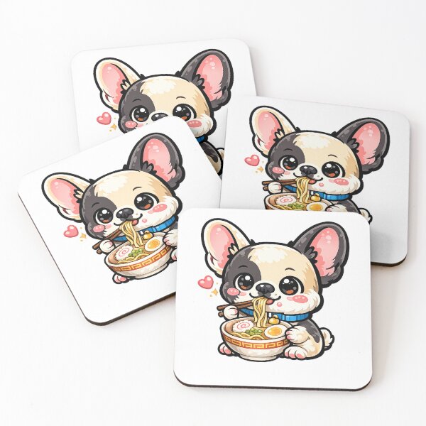 Item preview, French Bulldog Eating Ramen – Cute Food Lover Dog Design for Frenchie Fans designed and sold by ParfaitPrints.