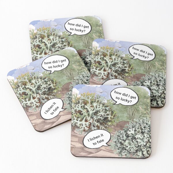 Item preview, I Lichen It to Fate | Cute Lichen Valentine Pun Sticker designed and sold by ninainanutshell.