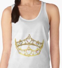 Queen of Hearts gold crown tiara by Kristie Hubler Women's Tank Top