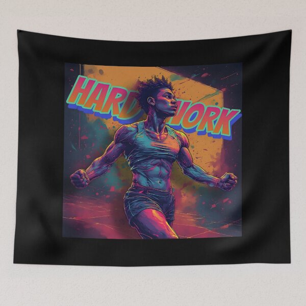 Item preview, Hard Work Athletic Motivation Pop Art designed and sold by Neer arts.