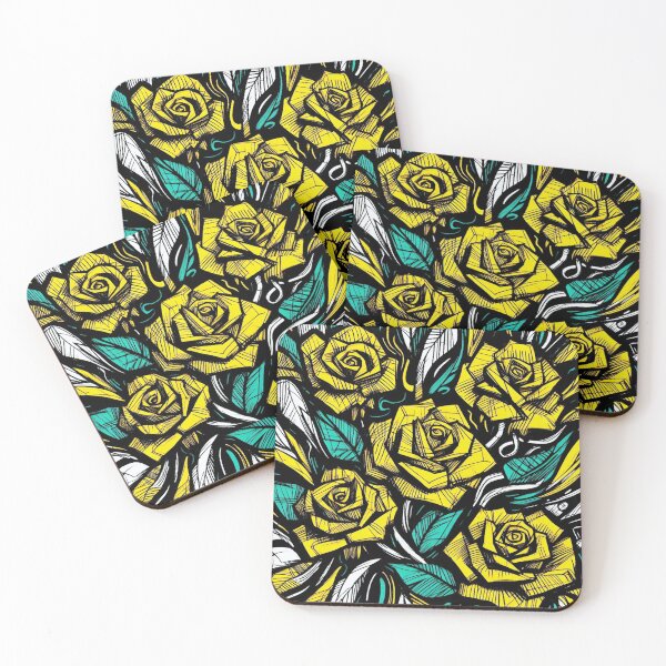 Item preview, Yellow Rose Floral Illustration for Bold Color Floral Lovers designed and sold by WildStroke.
