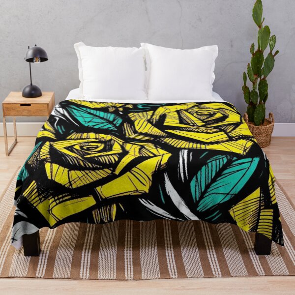 Item preview, Yellow Rose Floral Illustration for Bold Color Floral Lovers designed and sold by WildStroke.