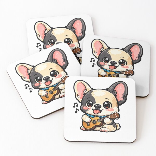 Item preview, French Bulldog Playing Guitar – Rock Star Dog Design for Frenchie Lovers designed and sold by ParfaitPrints.