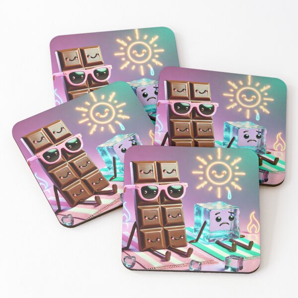 Item preview, Chocolate and Ice Cube Sunbathing Funny Summer 3D designed and sold by ComedyInkFactor.