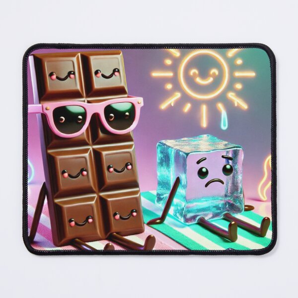 Item preview, Chocolate and Ice Cube Sunbathing Funny Summer 3D designed and sold by ComedyInkFactor.