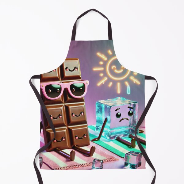 Item preview, Chocolate and Ice Cube Sunbathing Funny Summer 3D designed and sold by ComedyInkFactor.