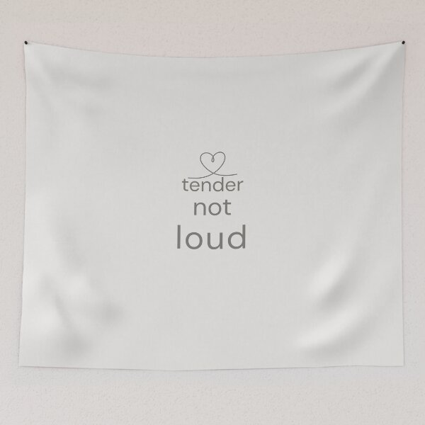 Item preview, Tender Not Loud Minimal Heart Design designed and sold by Minimalist Typography.