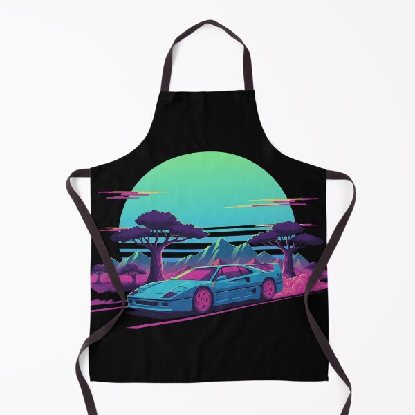 Item preview, Neon Retro Supercar Sunset – Vaporwave Synthwave Art designed and sold by YYoYY.