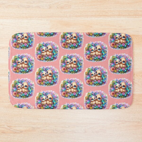 Artikelvorschau, Baby Peacock Duo – Brilliant Colorful Fantasy Label , entworfen und verkauft von PaintMeWorld.