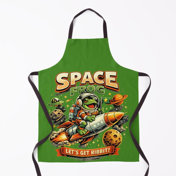 Item preview, Space Frog – Let’s Get Ribbit! Retro Astronaut Frog Art designed and sold by WildbuntingStudio.
