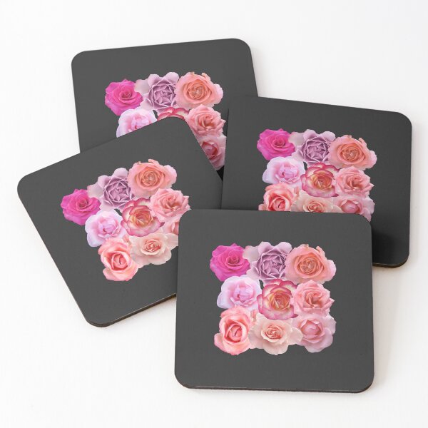 Item preview, Elegant Pink and Purple Roses Bouquet Floral Art designed and sold by SolutionsArt.