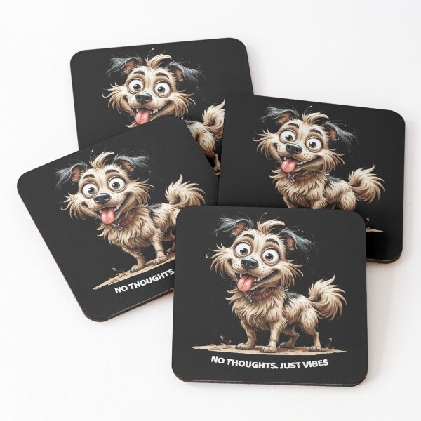 Item preview, Just vibes Dog – Funny Shabby Pup Illustration designed and sold by PAPIRO SIGLO XXI.