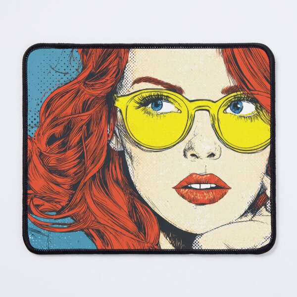 Item preview, Red-haired woman with glasses designed and sold by anytka.
